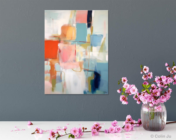 Hand Painted Canvas Art, Original Artowrk, Abstract Wall Paintings, Extra Large Paintings for Dining Room, Contemporary Wall Art Paintings-LargePaintingArt.com