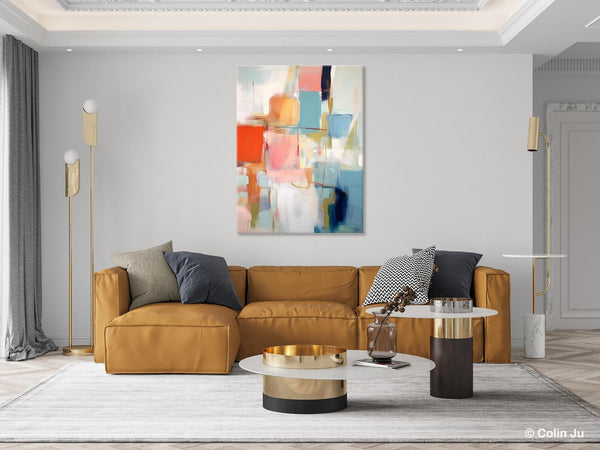 Hand Painted Canvas Art, Original Artowrk, Abstract Wall Paintings, Extra Large Paintings for Dining Room, Contemporary Wall Art Paintings-LargePaintingArt.com