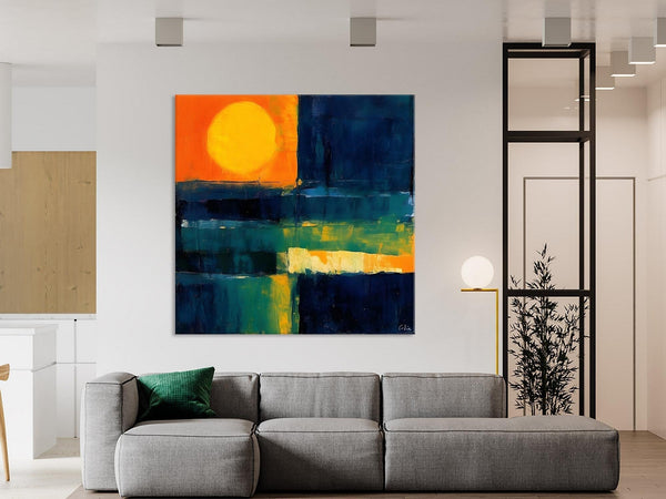Large Abstract Painting for Dining Room, Modern Acrylic Artwork, Simple Canvas Paintings, Contemporary Canvas Art, Original Modern Wall Art-LargePaintingArt.com