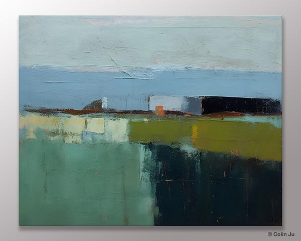 Landscape Acrylic Paintings, Landscape Abstract Painting, Modern Wall Art for Living Room, Original Abstract Art, Acrylic Painting on Canvas-LargePaintingArt.com