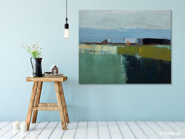 Landscape Acrylic Paintings, Landscape Abstract Painting, Modern Wall Art for Living Room, Original Abstract Art, Acrylic Painting on Canvas-LargePaintingArt.com