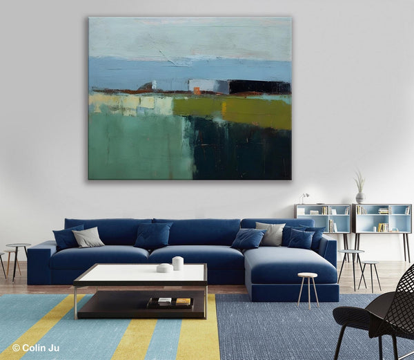 Landscape Acrylic Paintings, Landscape Abstract Painting, Modern Wall Art for Living Room, Original Abstract Art, Acrylic Painting on Canvas-LargePaintingArt.com