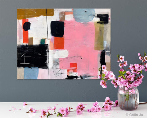 Modern Wall Art Ideas for Bedroom, Large Canvas Paintings, Original Abstract Art, Hand Painted Canvas Art, Contemporary Acrylic Paintings-LargePaintingArt.com