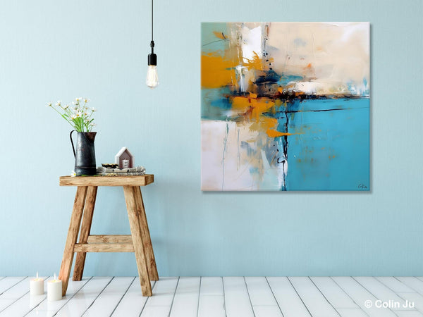 Large Abstract Art for Bedroom, Modern Canvas Paintings, Original Abstract Wall Art, Geometric Modern Acrylic Art, Contemporary Canvas Art-LargePaintingArt.com