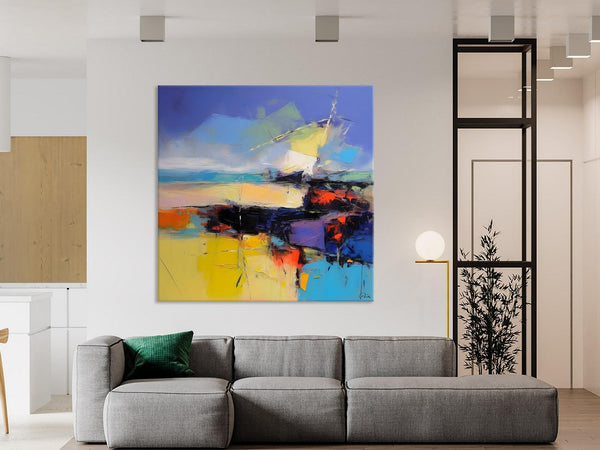 Modern Acrylic Artwork, Buy Art Paintings Online, Contemporary Canvas Art, Original Modern Paintings, Large Abstract Painting for Bedroom-LargePaintingArt.com