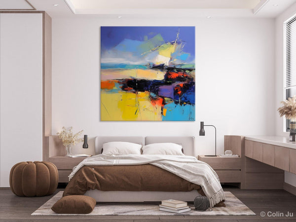 Modern Acrylic Artwork, Buy Art Paintings Online, Contemporary Canvas Art, Original Modern Paintings, Large Abstract Painting for Bedroom-LargePaintingArt.com