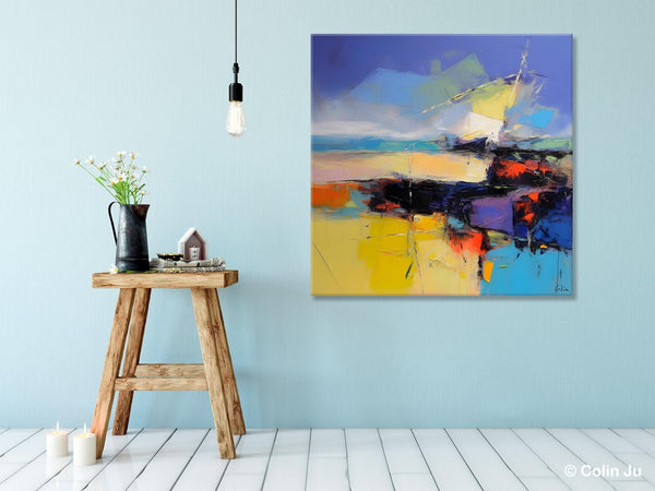 Modern Acrylic Artwork, Buy Art Paintings Online, Contemporary Canvas Art, Original Modern Paintings, Large Abstract Painting for Bedroom-LargePaintingArt.com