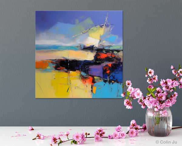 Modern Acrylic Artwork, Buy Art Paintings Online, Contemporary Canvas Art, Original Modern Paintings, Large Abstract Painting for Bedroom-LargePaintingArt.com