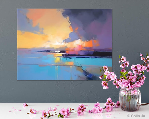 Extra Large Modern Wall Art Paintings, Acrylic Painting on Canvas, Landscape Paintings for Living Room, Original Landscape Abstract Painting-LargePaintingArt.com