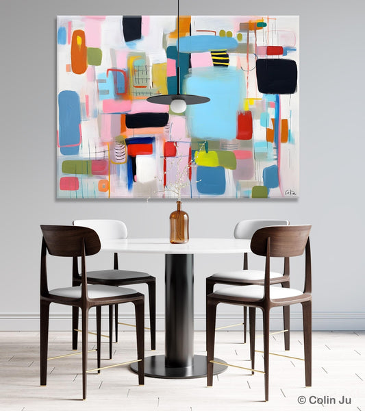 Original Abstract Art, Hand Painted Canvas Art, Modern Wall Art Ideas for Dining Room, Large Canvas Paintings, Contemporary Acrylic Painting-LargePaintingArt.com