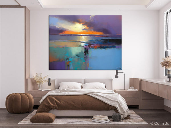 Landscape Canvas Paintings for Living Room, Original Landscape Paintings, Extra Large Modern Wall Art Paintings, Acrylic Painting on Canvas-LargePaintingArt.com