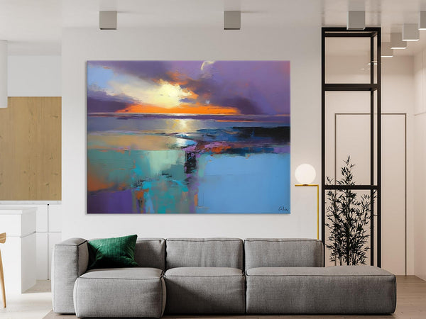 Landscape Canvas Paintings for Living Room, Original Landscape Paintings, Extra Large Modern Wall Art Paintings, Acrylic Painting on Canvas-LargePaintingArt.com