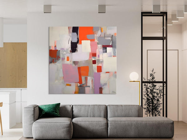 Modern Acrylic Artwork, Original Modern Paintings, Contemporary Canvas Art, Heavy Texture Canvas Art, Large Abstract Painting for Bedroom-LargePaintingArt.com