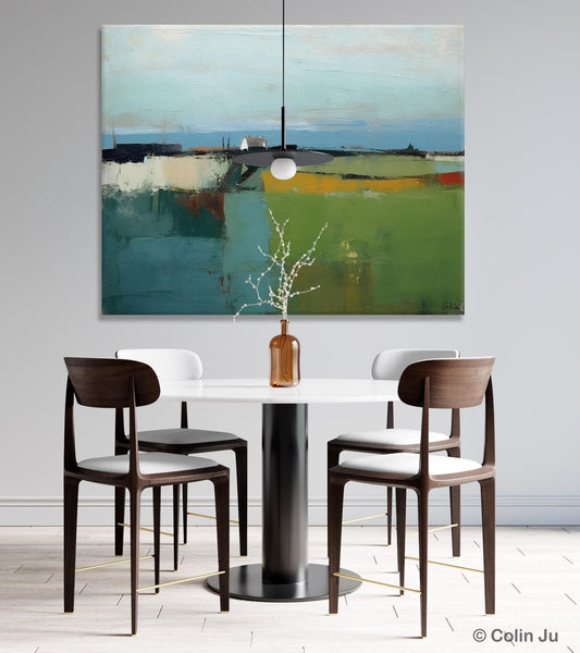 Abstract Landscape Painting for Living Room, Heavy Texture Painting, Hand Painted Canvas Art, Original Abstract Art, Acrylic Art on Canvas-LargePaintingArt.com