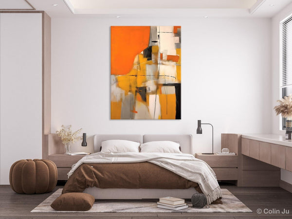 Large Paintings for Bedroom, Yellow Abstract Art Paintings, Large Contemporary Wall Art, Hand Painted Canvas Art, Original Modern Painting-LargePaintingArt.com
