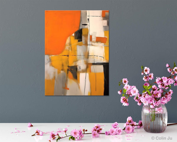 Large Paintings for Bedroom, Yellow Abstract Art Paintings, Large Contemporary Wall Art, Hand Painted Canvas Art, Original Modern Painting-LargePaintingArt.com