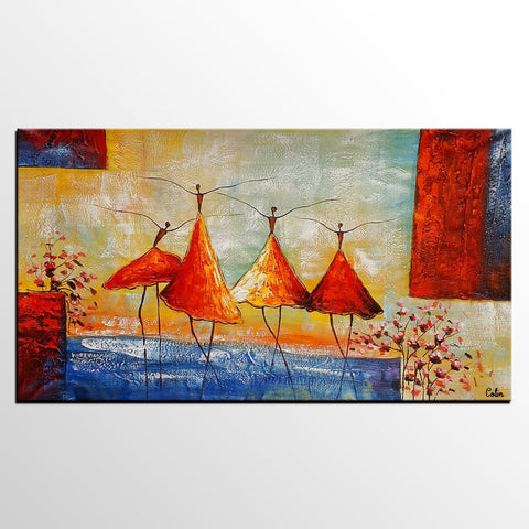 Simple Abstract Painting, Ballet Dancer Painting, Buy Wall Art Online, Modern Acrylic Painting, Bedroom Wall Art Painting-LargePaintingArt.com