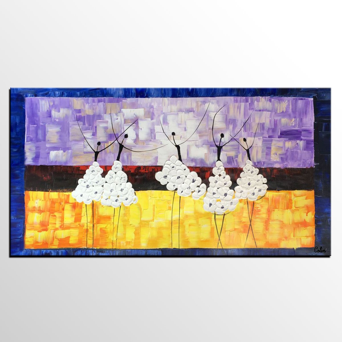 Simple Modern Art, Canvas Painting for Sale, Ballet Dancer Painting, Original Artwork, Paintings for Bedroom, Buy Art Online-LargePaintingArt.com