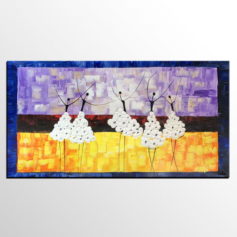 Simple Modern Art, Canvas Painting for Sale, Ballet Dancer Painting, Original Artwork, Paintings for Bedroom, Buy Art Online-LargePaintingArt.com