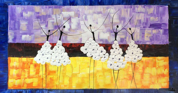 Simple Modern Art, Canvas Painting for Sale, Ballet Dancer Painting, Original Artwork, Paintings for Bedroom, Buy Art Online-LargePaintingArt.com