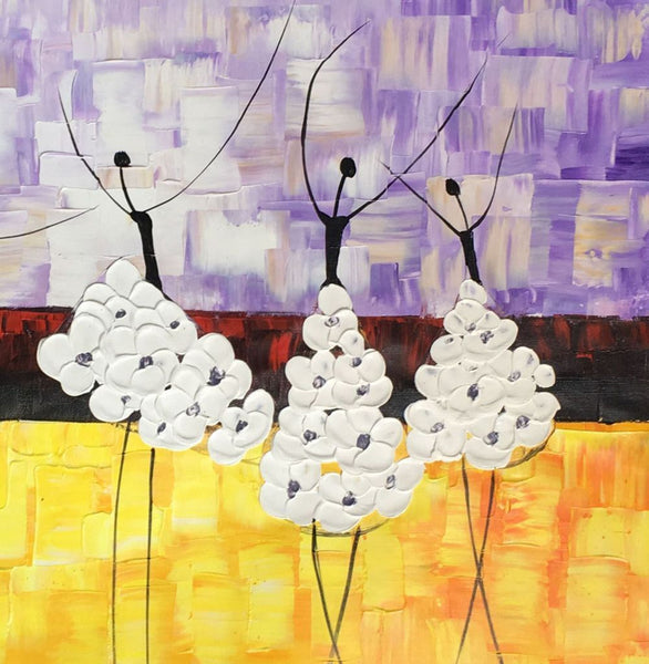 Simple Modern Art, Canvas Painting for Sale, Ballet Dancer Painting, Original Artwork, Paintings for Bedroom, Buy Art Online-LargePaintingArt.com