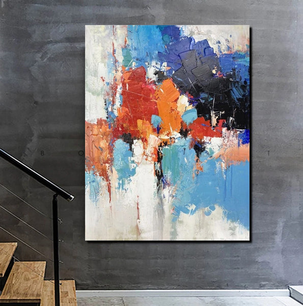 Modern Canvas Painting, Living Room Wall Art Ideas, Buy Abstract Art Online, Heavy Texture Art, Large Acrylic Painting on Canvas-LargePaintingArt.com