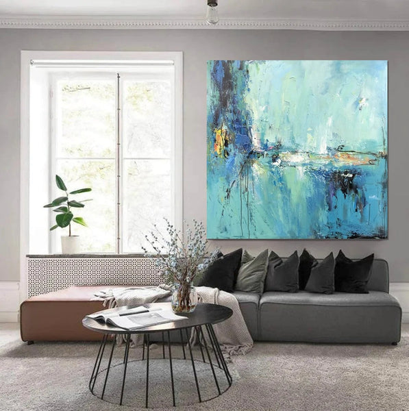 Modern Acrylic Canvas Painting, Heavy Texture Paintings, Palette Knife Paniting, Acrylic Painting on Canvas, Oversized Wall Art Painting for Sale-LargePaintingArt.com