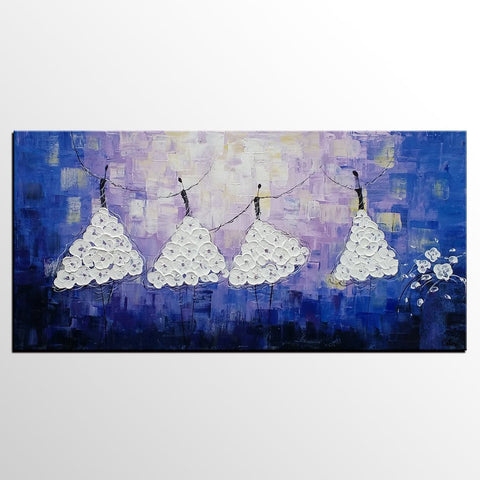 Acrylic Abstract Art, Ballet Dancer Painting, Contemporary Artwork, Art for Sale, Simple Abstract Painting-LargePaintingArt.com