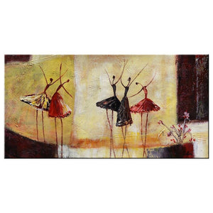 Canvas Wall Art, Ballet Dancer Painting, Bedroom Wall Decor, Abstract Art Painting, Modern Artwork, Contemporary Art-LargePaintingArt.com