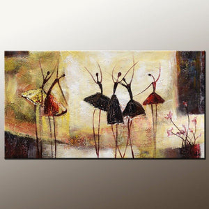 Abstract Art, Contemporary Wall Art, Modern Art, Ballet Dancer Painting, Art for Sale, 100% Hand Painted Art-LargePaintingArt.com