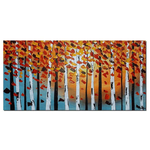 Art Painting, Contemporary Art, Birch Tree Painting, Modern Artwork, Abstract Art Painting, Painting for Sale-LargePaintingArt.com
