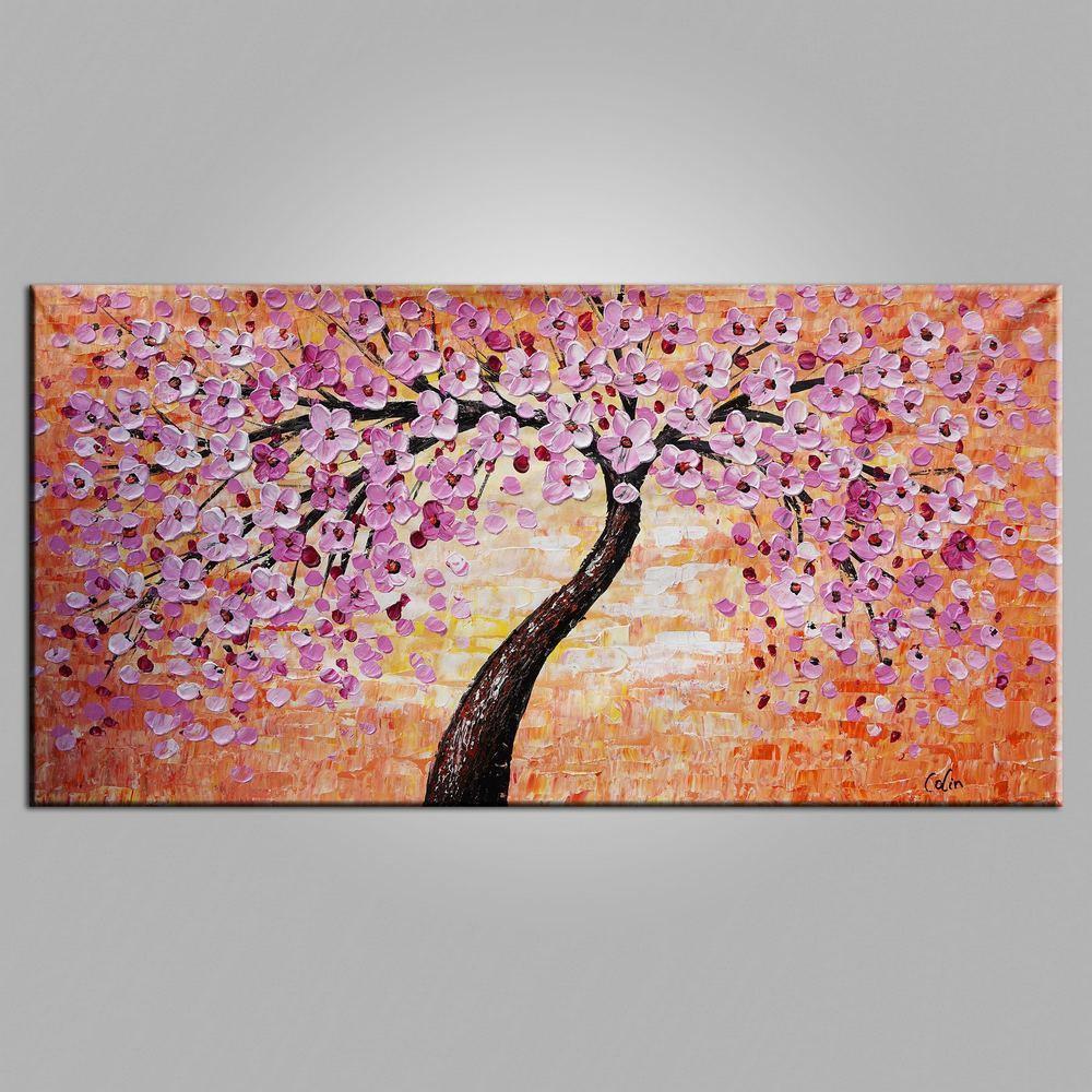 Texture Artwork, Contemporary Art Flower, Flower Painting, Tree Painting, Modern Painting, Buy Painting Online-LargePaintingArt.com