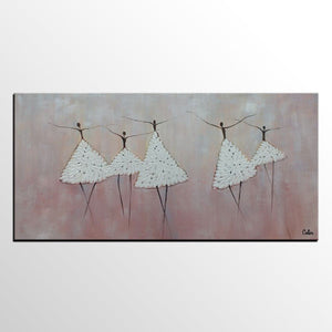 Painting on Sale, Ballet Dancer Art, Abstract Art Painting, Canvas Wall Art, Bedroom Wall Art, Canvas Art, Contemporary Art-LargePaintingArt.com