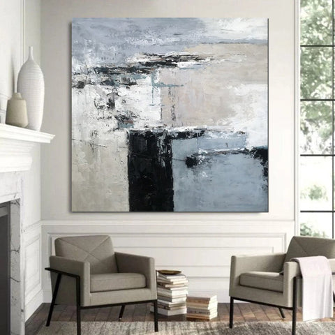 Simple Acrylic Paintings, Modern Wall Art Paintings for Living Room, Dining Room Acrylic Paintings, Heavy Texture Canvas Art, Buy Art Online-LargePaintingArt.com