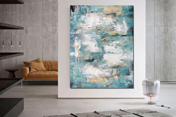 Modern Abstract Painting, Simple Wall Art Ideas for Dining Room, Heavy Texture Painting, Bedroom Abstract Paintings, Large Acrylic Canvas Paintings-LargePaintingArt.com