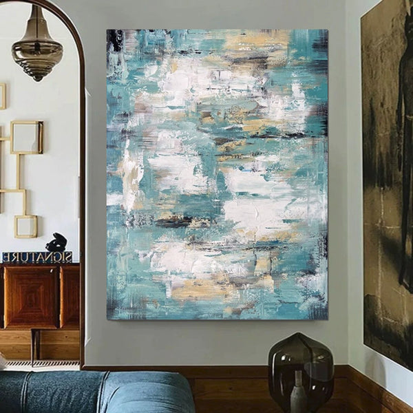 Modern Abstract Painting, Simple Wall Art Ideas for Dining Room, Heavy Texture Painting, Bedroom Abstract Paintings, Large Acrylic Canvas Paintings-LargePaintingArt.com