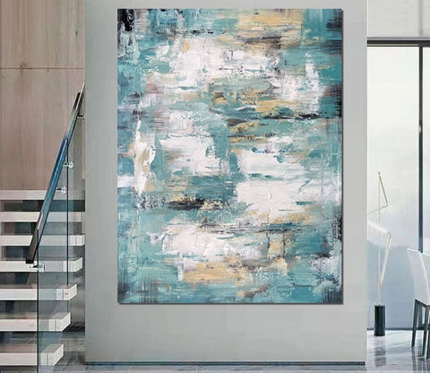 Modern Abstract Painting, Simple Wall Art Ideas for Dining Room, Heavy Texture Painting, Bedroom Abstract Paintings, Large Acrylic Canvas Paintings-LargePaintingArt.com