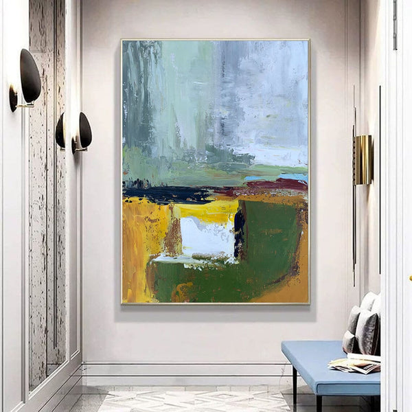Wall Art Paintings for Living Room, Simple Green Modern Art, Simple Abstract Painting, Large Canvas Paintings for Bedroom, Buy Paintings Online-LargePaintingArt.com