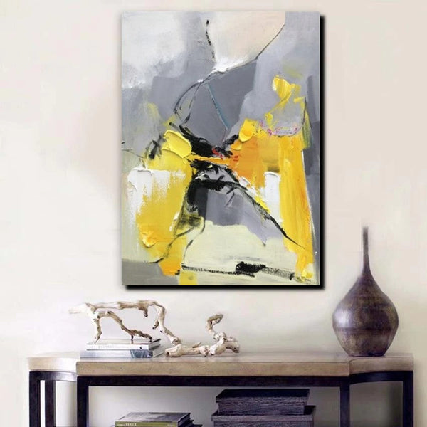 Abstract Paintings Behind Sofa, Acrylic Paintings for Bedroom, Palette Knife Canvas Art, Contemporary Canvas Wall Art, Buy Paintings Online-LargePaintingArt.com