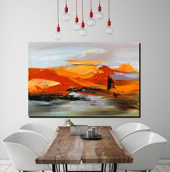 Acrylic Paintings on Canvas, Large Paintings Behind Sofa, Large Painting for Living Room, Heavy Texture Painting, Buy Paintings Online-LargePaintingArt.com