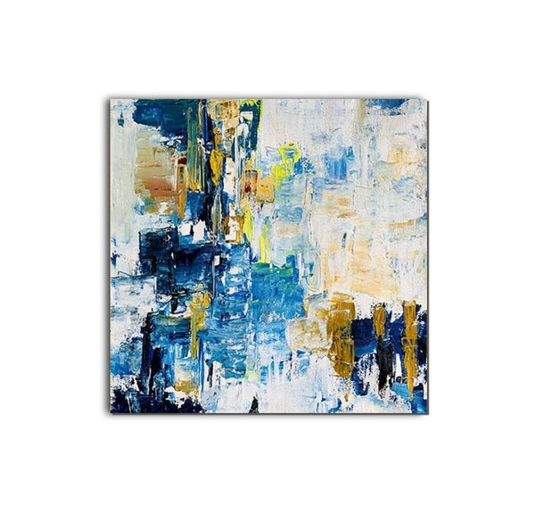Acrylic Paintings for Bedroom, Large Paintings for Sale, Blue Abstract Acrylic Paintings, Living Room Wall Painting, Contemporary Modern Art, Simple Canvas Painting-LargePaintingArt.com
