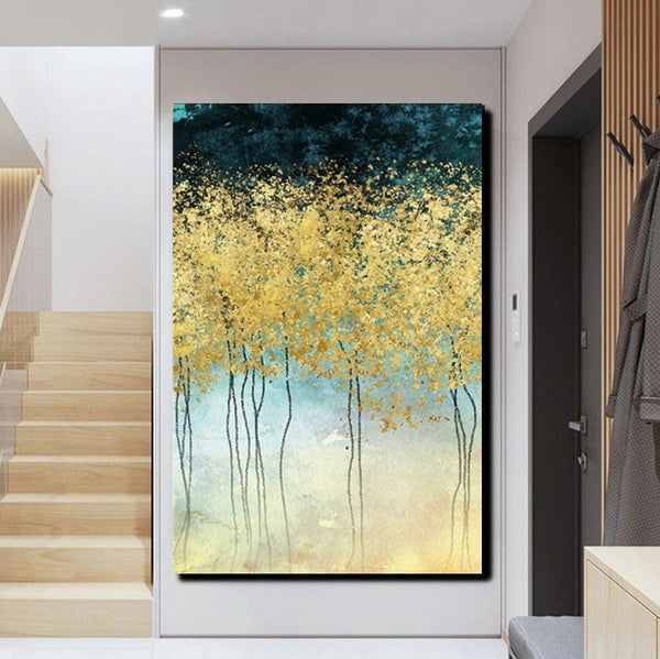 Simple Modern Art, Bedroom Wall Art Ideas, Tree Paintings, Buy Wall Art Online, Simple Abstract Art, Large Acrylic Painting on Canvas-LargePaintingArt.com