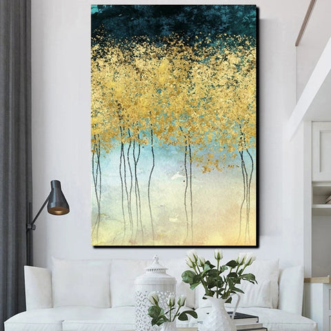 Simple Modern Art, Bedroom Wall Art Ideas, Tree Paintings, Buy Wall Art Online, Simple Abstract Art, Large Acrylic Painting on Canvas-LargePaintingArt.com