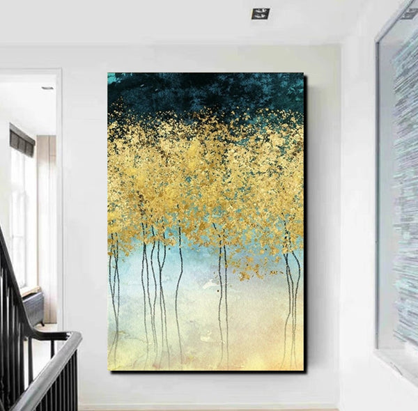 Simple Modern Art, Bedroom Wall Art Ideas, Tree Paintings, Buy Wall Art Online, Simple Abstract Art, Large Acrylic Painting on Canvas-LargePaintingArt.com
