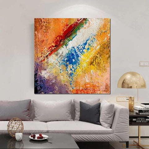 Hand Painted Acrylic Painting, Wall Art Painting for Living Room, Modern Contemporary Artwork, Acrylic Paintings for Dining Room-LargePaintingArt.com