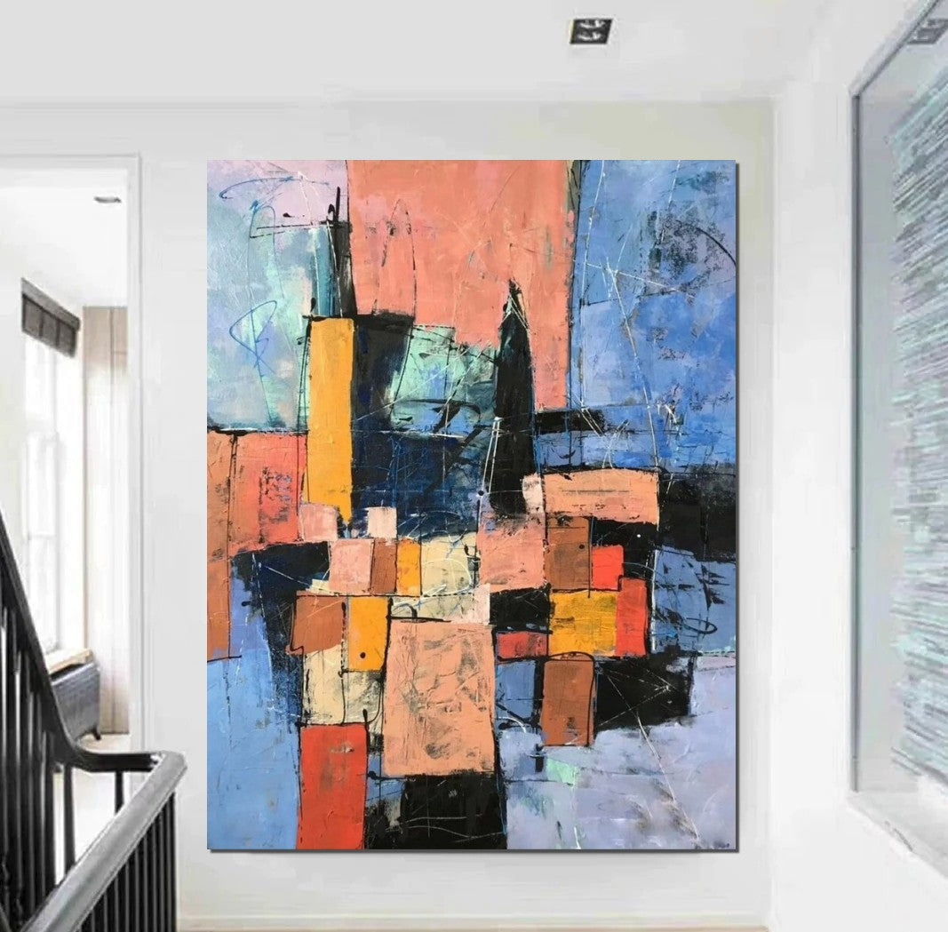 Simple Wall Art Ideas, Modern Abstract Painting, Contemporary Abstract Paintings for Living Room, Buy Art Online, Large Acrylic Canvas Paintings-LargePaintingArt.com