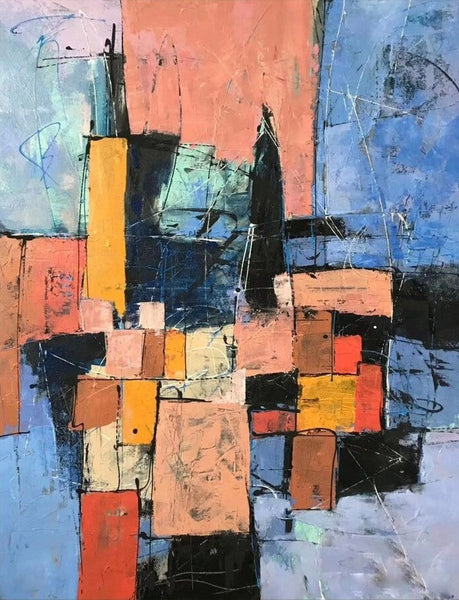 Simple Wall Art Ideas, Modern Abstract Painting, Contemporary Abstract Paintings for Living Room, Buy Art Online, Large Acrylic Canvas Paintings-LargePaintingArt.com