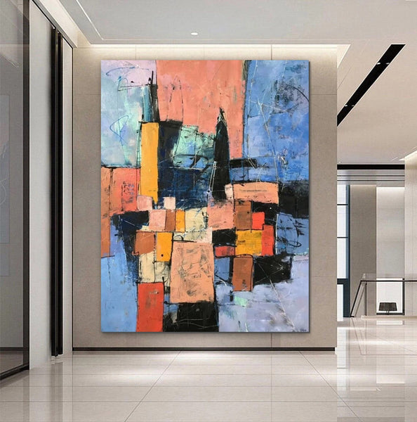 Simple Wall Art Ideas, Modern Abstract Painting, Contemporary Abstract Paintings for Living Room, Buy Art Online, Large Acrylic Canvas Paintings-LargePaintingArt.com