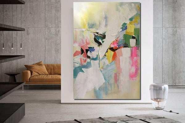 Large Canvas Art Ideas, Large Painting for Living Room, Contemporary Acrylic Art Painting, Buy Large Paintings Online, Simple Modern Art-LargePaintingArt.com