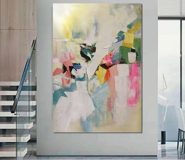 Large Canvas Art Ideas, Large Painting for Living Room, Contemporary Acrylic Art Painting, Buy Large Paintings Online, Simple Modern Art-LargePaintingArt.com